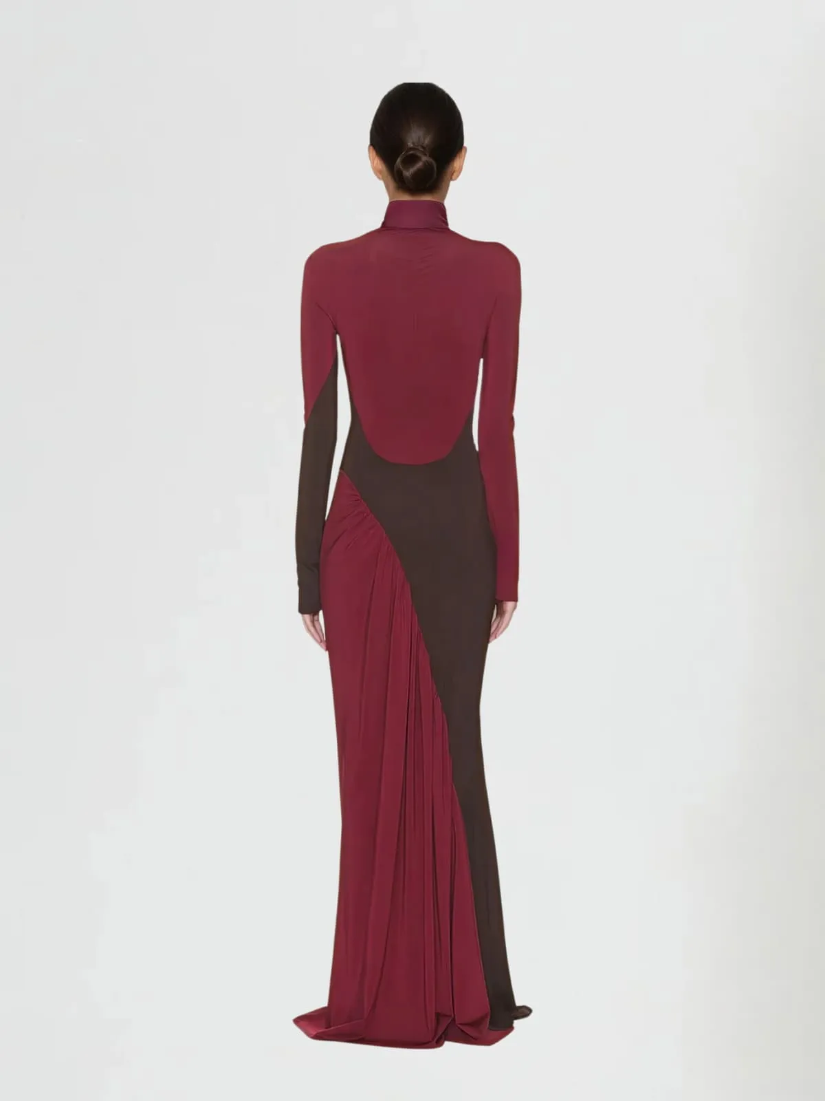 Laurice High Neck Maxi Dress In Wine sold by Mew Mews product image thumbnail 5