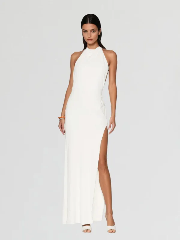 Wyssa Backless Cutout Split Maxi Dress sold by Mew Mews