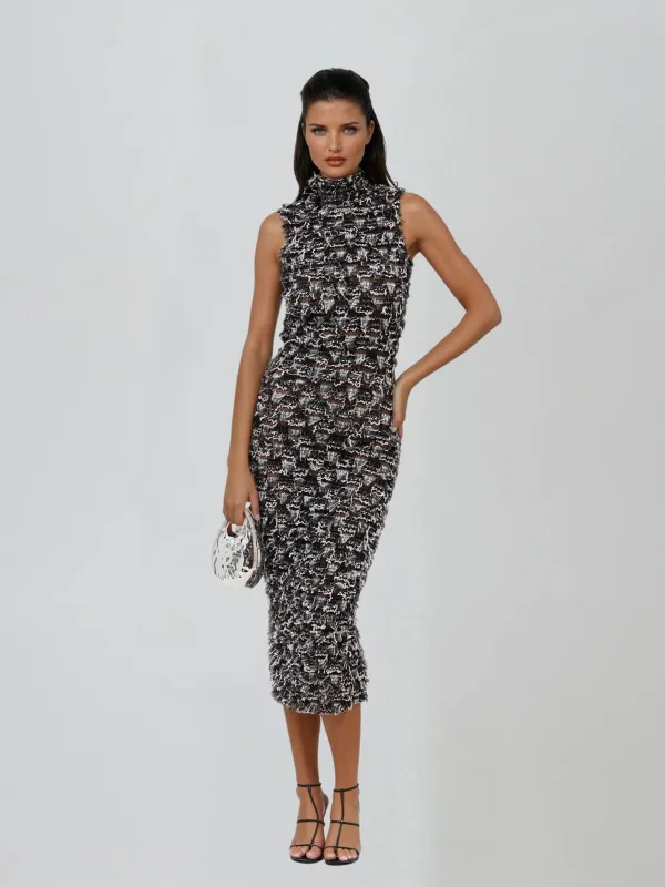 Quazrik High Neck Midi Dress sold by Mew Mews
