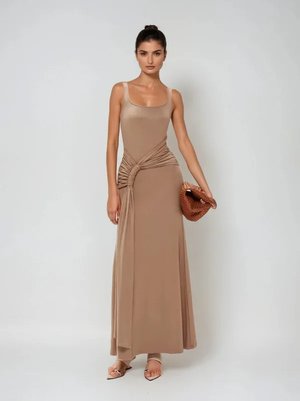 Saeldrin Spaghetti Draped Maxi Dress sold by Mew Mews