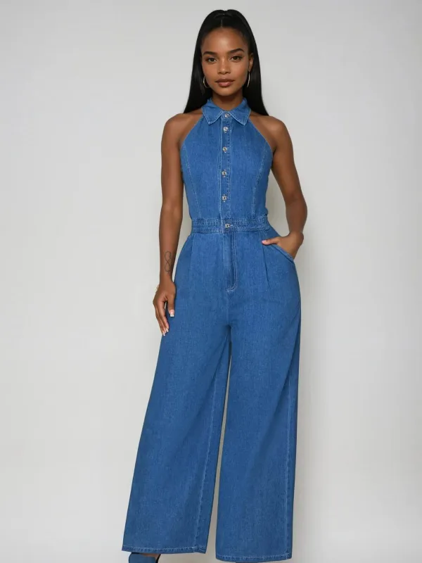 Wraith Folded Collar Jumpsuit made by Mew Mews