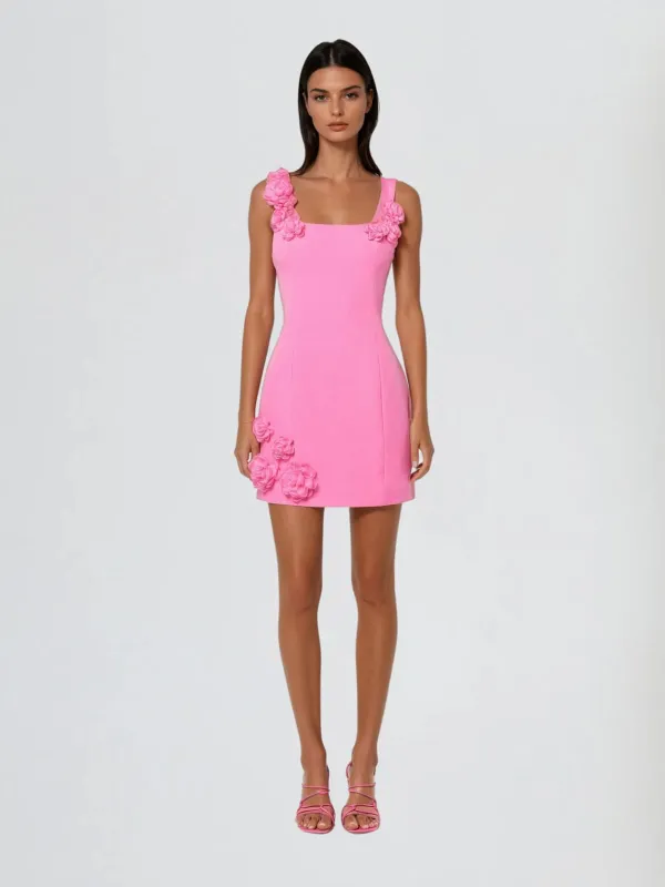 Wolsis Sleeveless Flower Mini Dress sold by Mew Mews