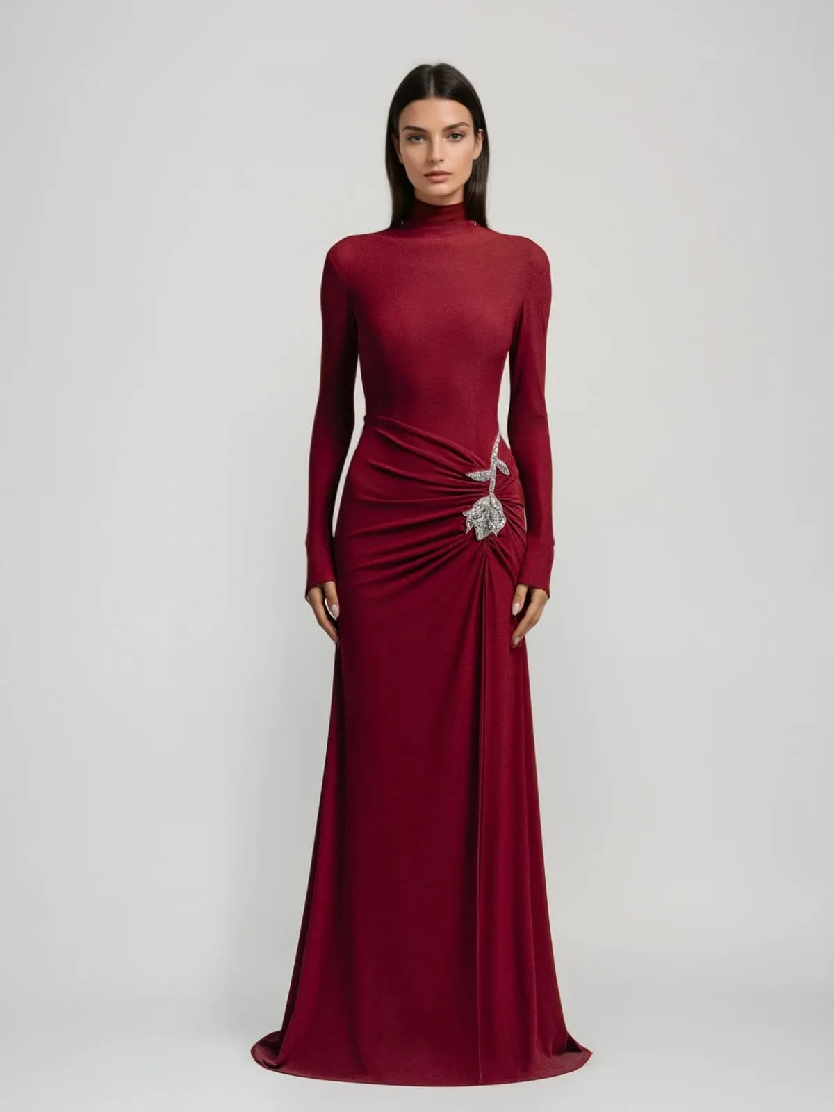 Wraiton Long Sleeve Flower Maxi Dress sold by Mew Mews