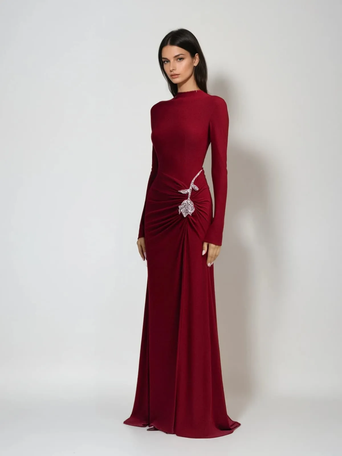 Wraiton Long Sleeve Flower Maxi Dress sold by Mew Mews product image thumbnail 3