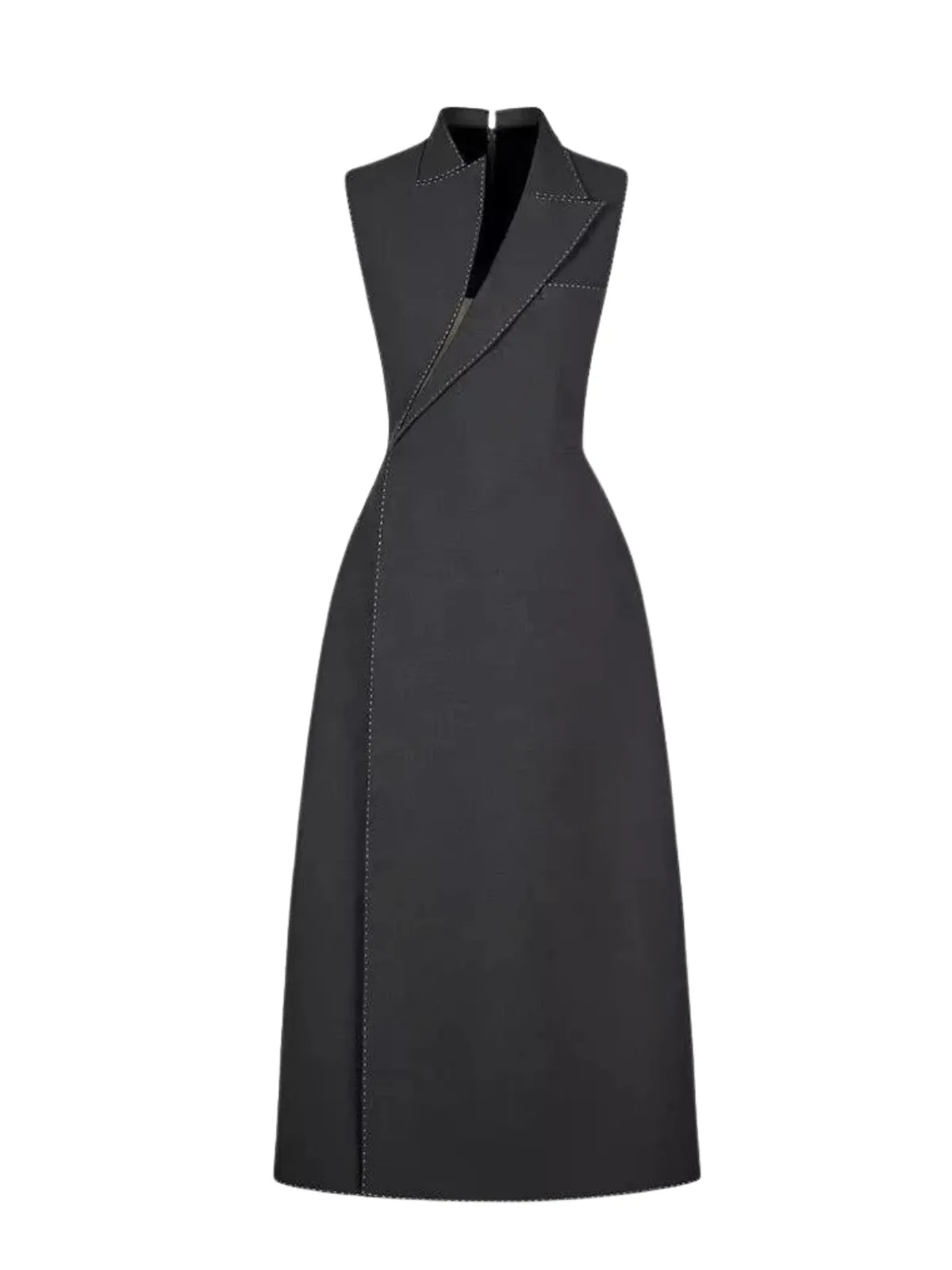 Ignatius Sleeveless Midi Dress In Black sold by Mew Mews product image thumbnail 4