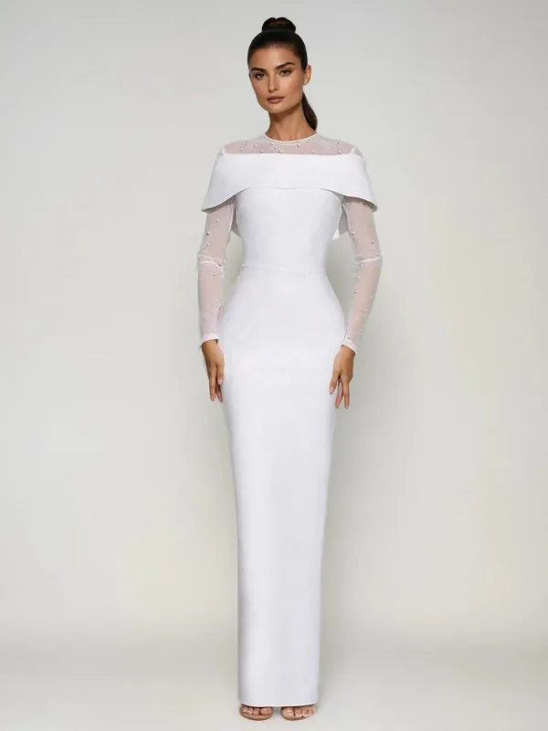 Polaris Pearl Bandage Maxi Dress sold by Mew Mews