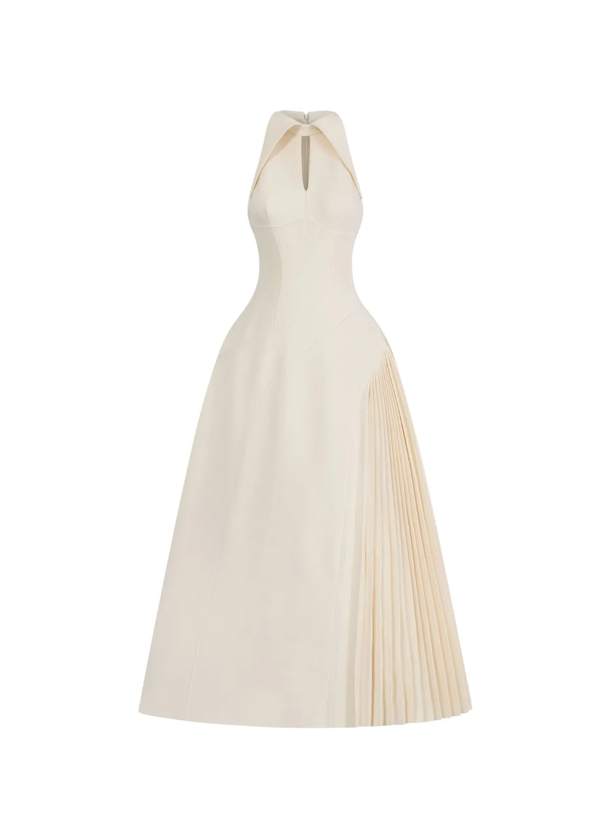 Llywelya Collar Pleated Midi Dress sold by Mew Mews product image thumbnail 2