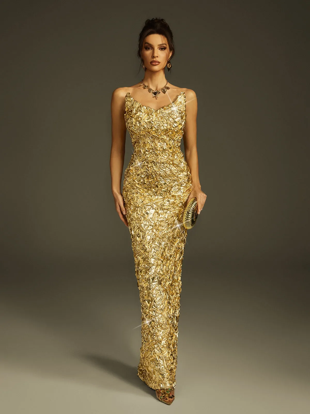 Zyrra Strapless Lace Up Split Maxi Dress sold by Mew Mews product image thumbnail 3