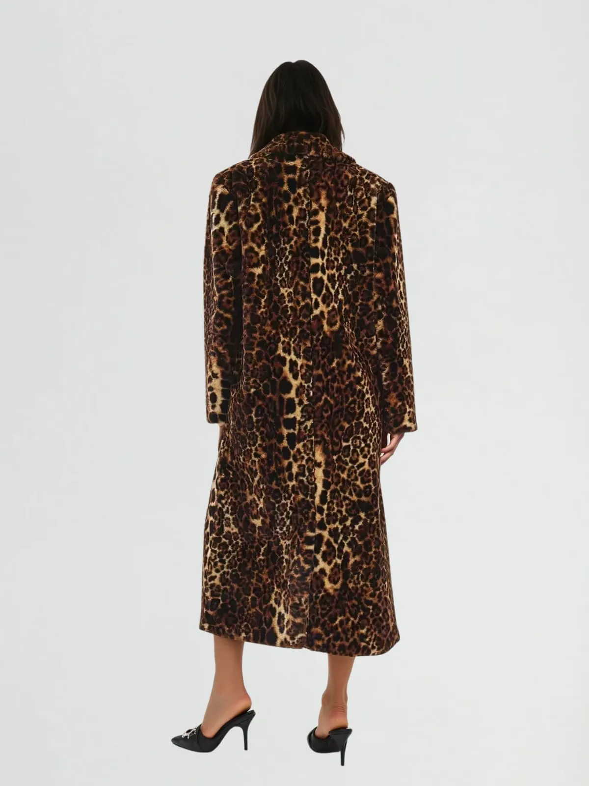 Lotan Leopard Faux Fur Coat sold by Mew Mews product image thumbnail 3