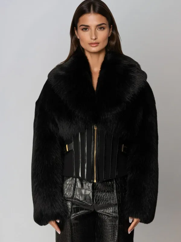 Lorin Faux Fur Jacket made by Mew Mews