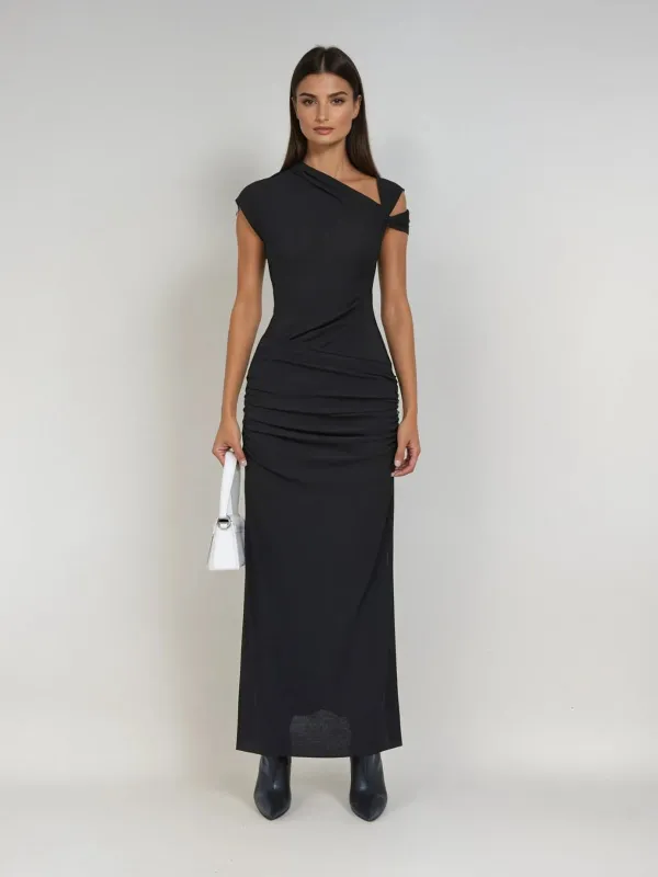 Lorimer Sleeveless Ruched Maxi Dress sold by Mew Mews