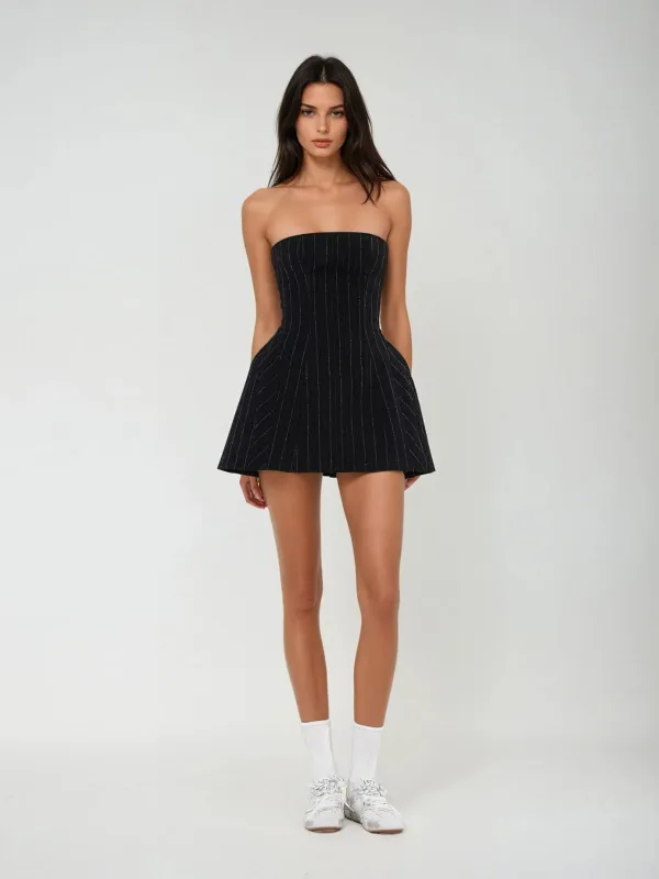 Aureline Strapless Lace Up Mini Dress sold by Mew Mews