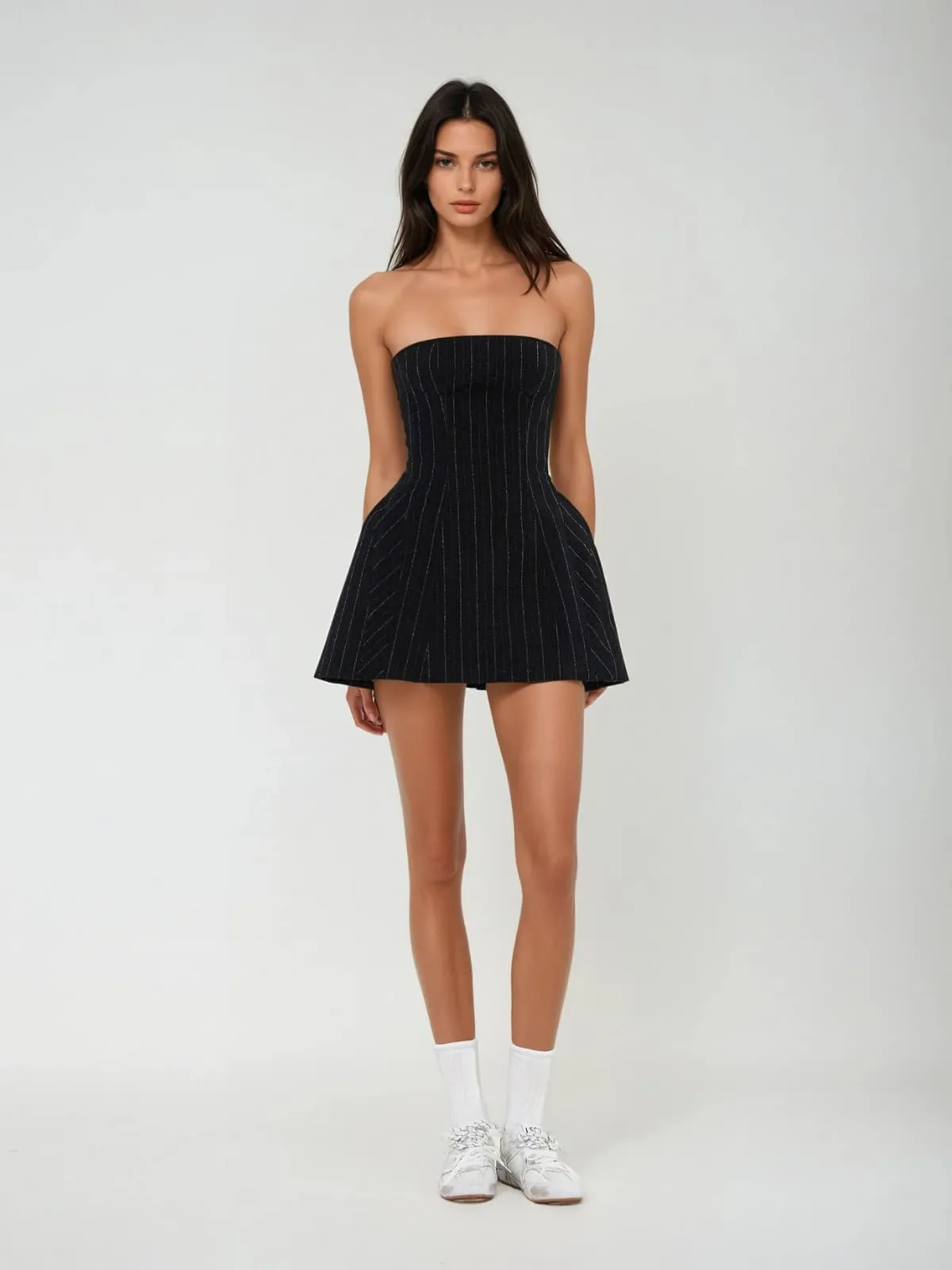 Aureline Strapless Lace Up Mini Dress sold by Mew Mews