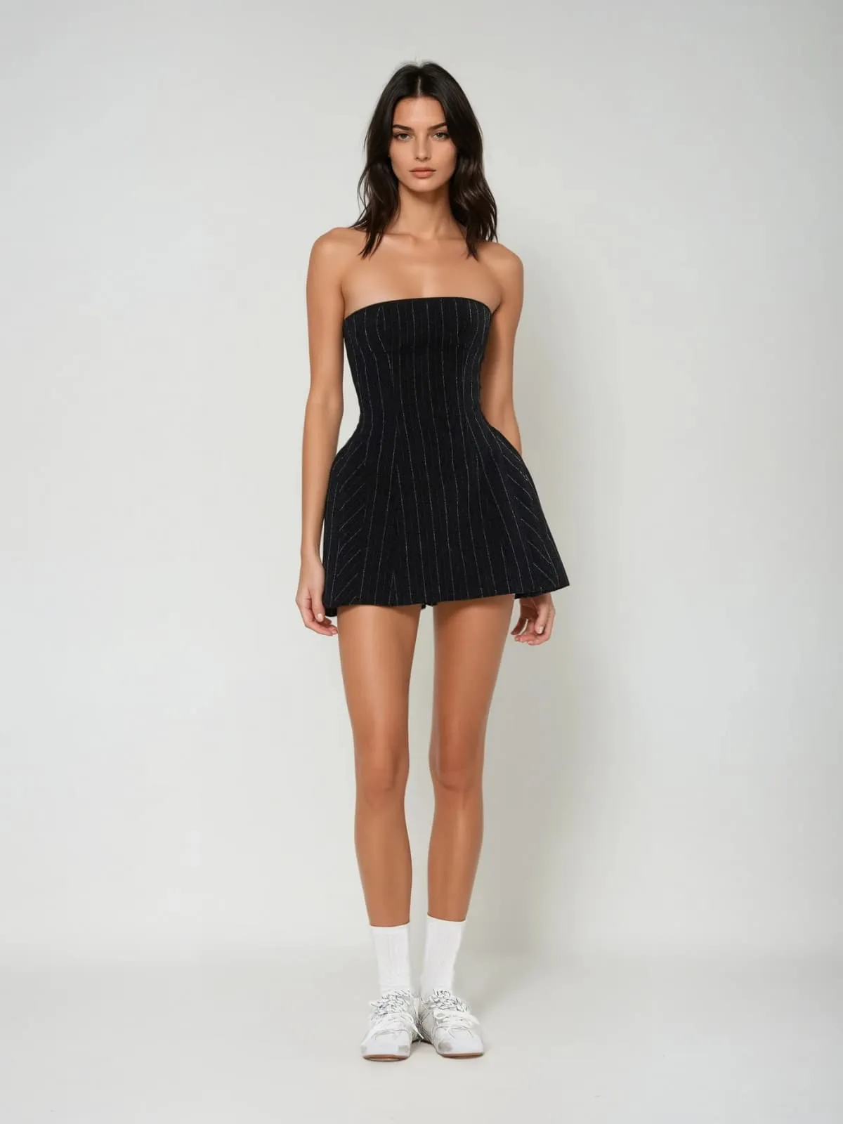 Aureline Strapless Lace Up Mini Dress sold by Mew Mews product image thumbnail 3