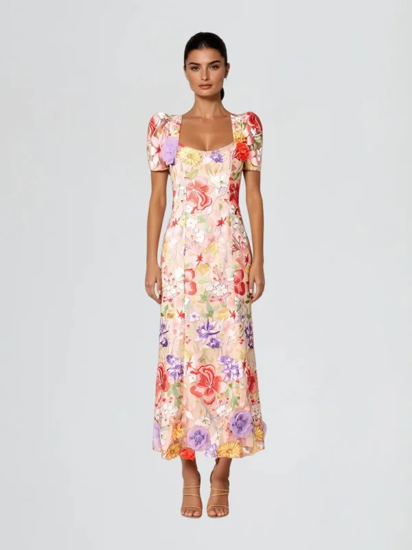 Cyclus Flower Embroidered Midi Dress sold by Mew Mews