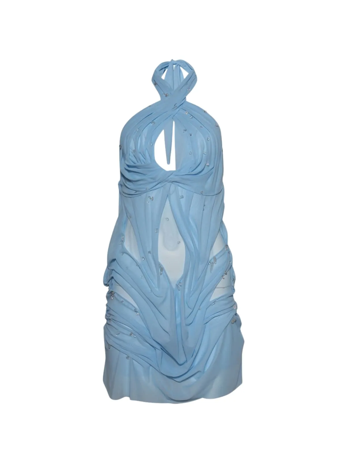Izrik Halterneck Ruched Mini Dress sold by Mew Mews product image thumbnail 3