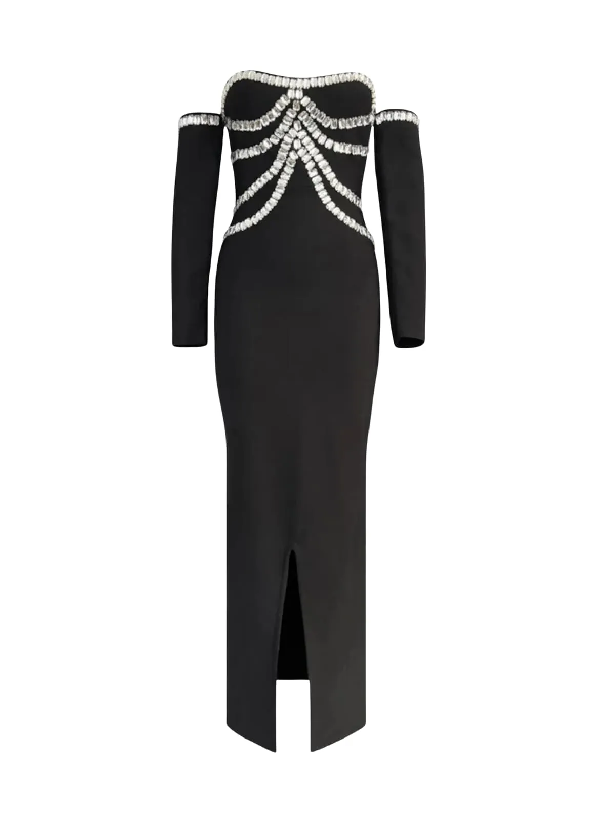 Drosyn Strapless Crystal Bandage Maxi Dress sold by Mew Mews product image thumbnail 3