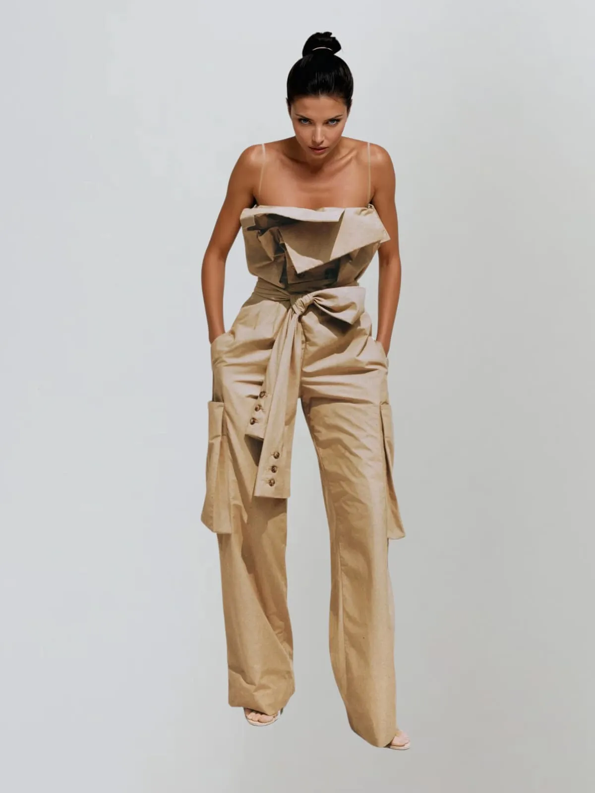 Antares Spaghetti Tie Up Jumpsuit sold by Mew Mews