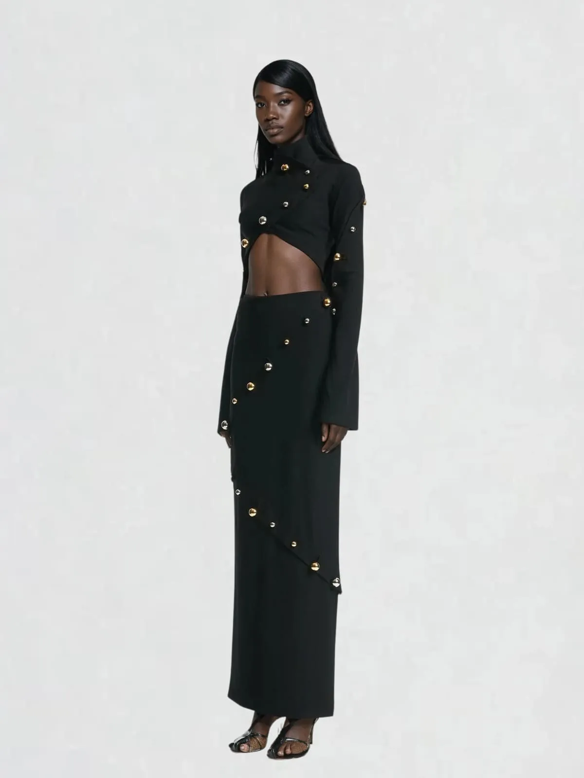Carinae High Neck Split Skirt Set sold by Mew Mews product image thumbnail 2