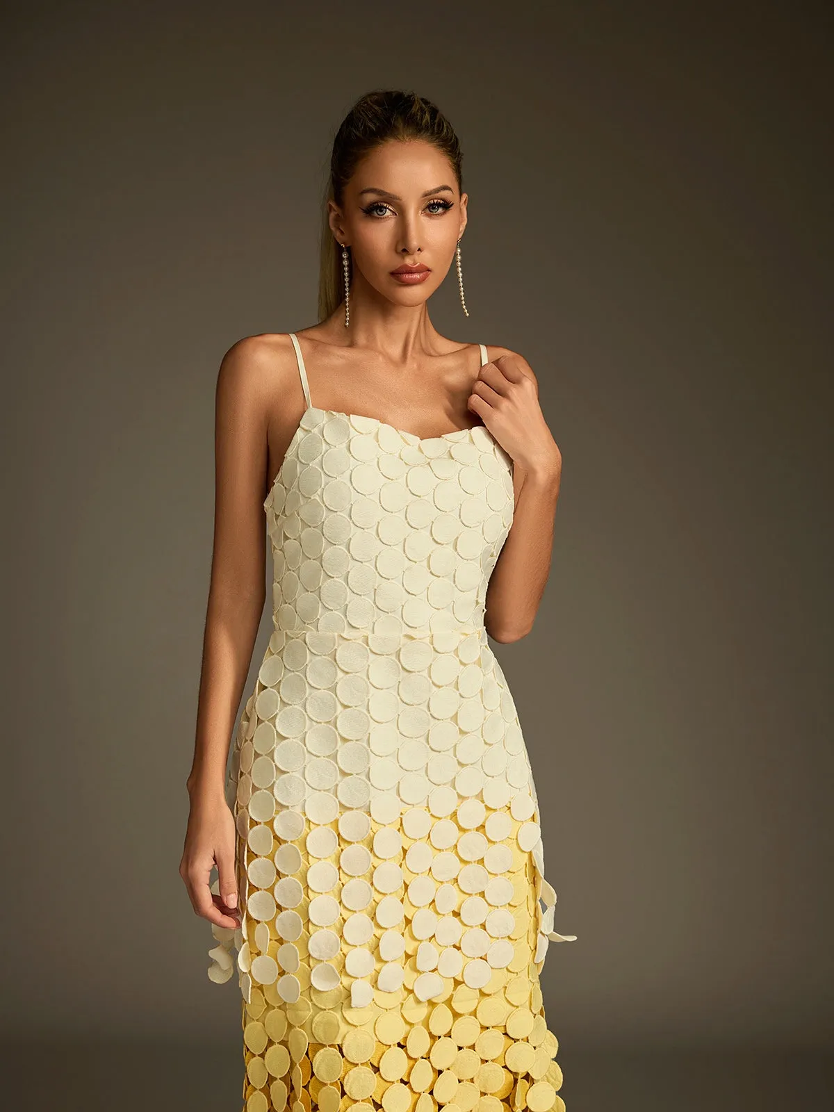 Diamara Ombre Spaghetti Cutout Midi Dress sold by Mew Mews product image thumbnail 5