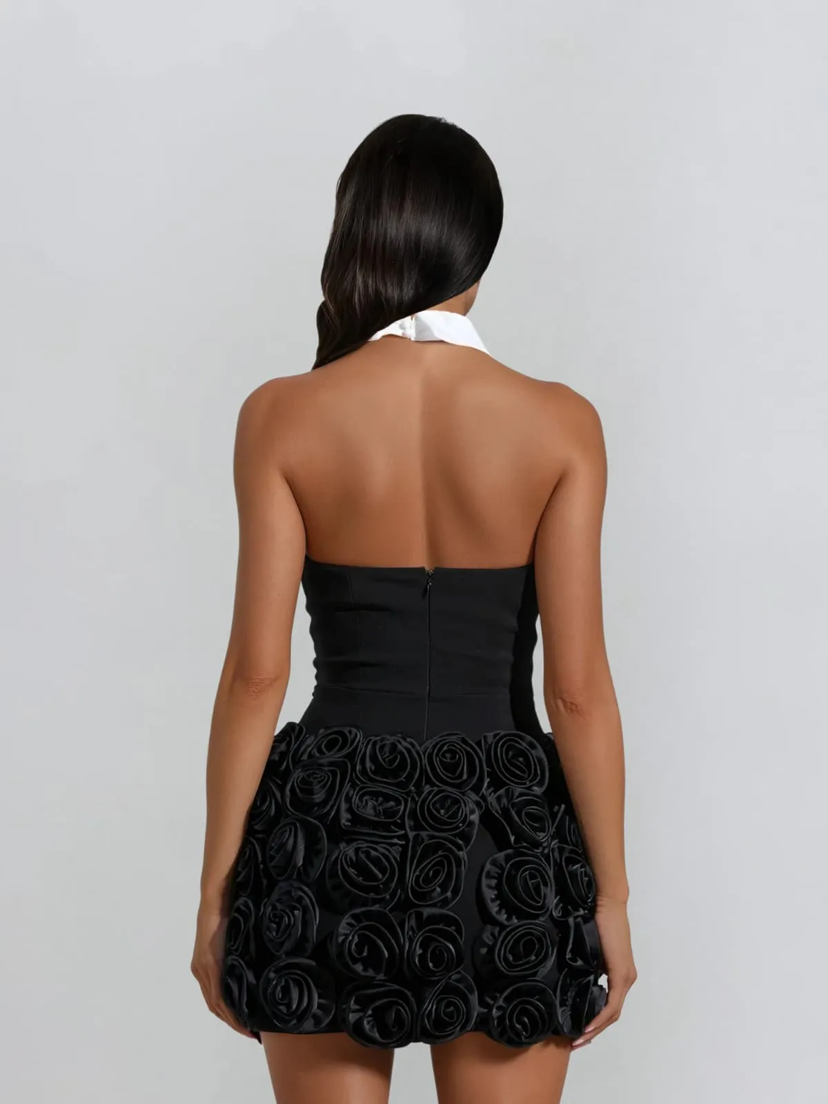 Cruxar Strapless Tie Flower Mini Dress sold by Mew Mews product image thumbnail 5