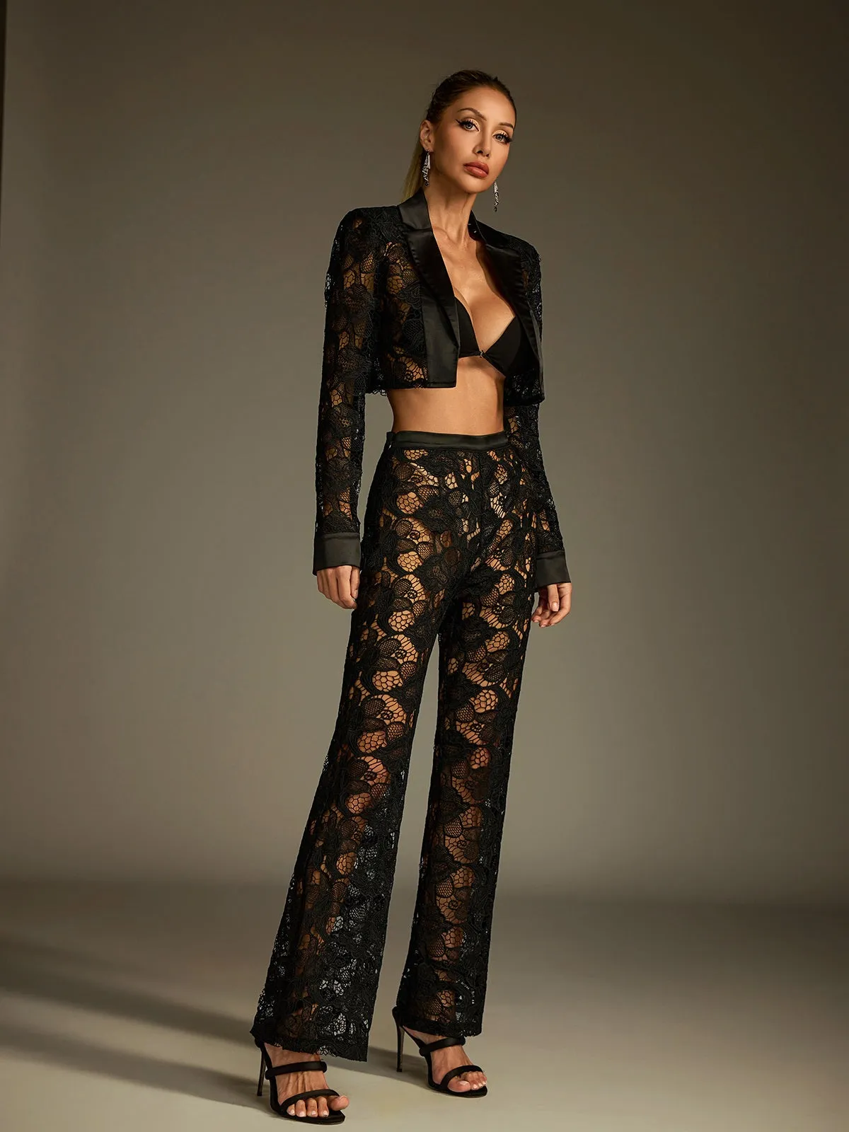 Lyronth Long Sleeve Lace Pants Set sold by Mew Mews product image thumbnail 2