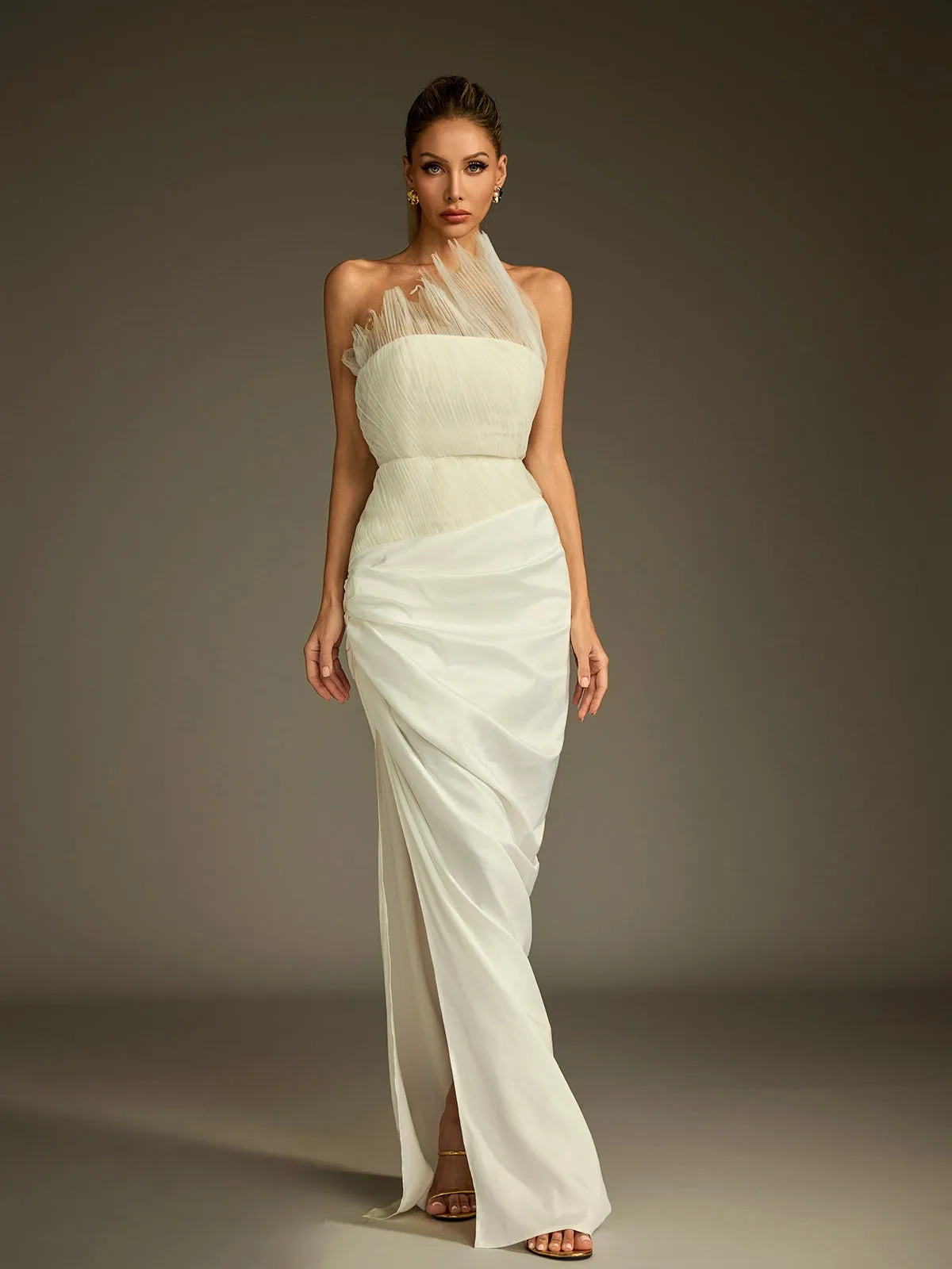 Kaelan Strapless Ruched Split Skirt Set sold by Mew Mews product image thumbnail 3