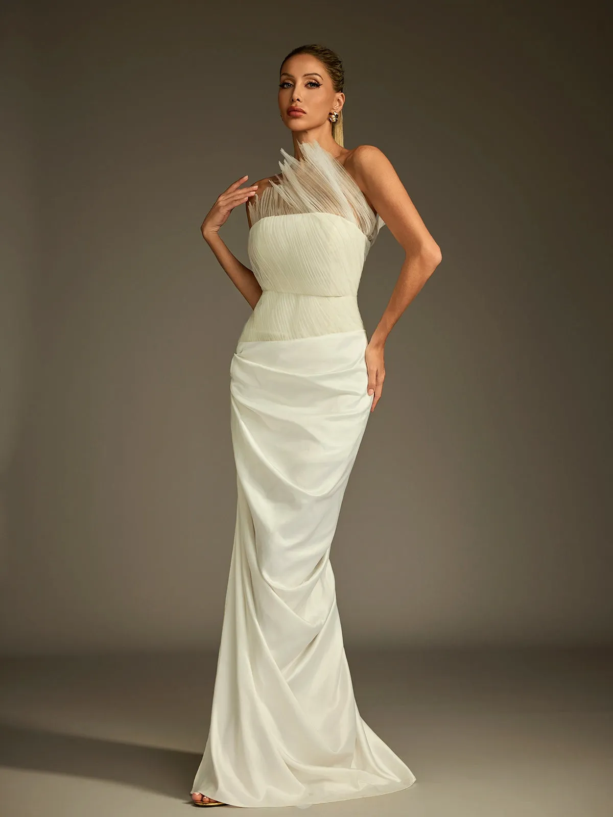 Kaelan Strapless Ruched Split Skirt Set sold by Mew Mews product image thumbnail 5