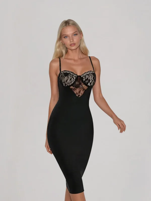 Diapent Spaghetti Lace Bandage Mini Dress sold by Mew Mews