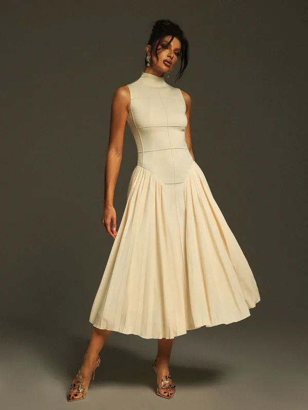 Thota Sleeveless Ruched Midi Dress sold by Mew Mews