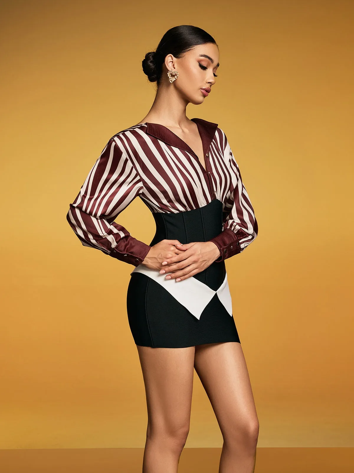 Dystar Long Sleeve Bandage Mini Dress sold by Mew Mews product image thumbnail 5