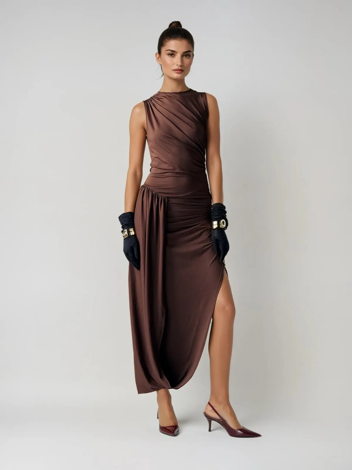 Eclipsea Sleeveless Split Midi Dress sold by Mew Mews