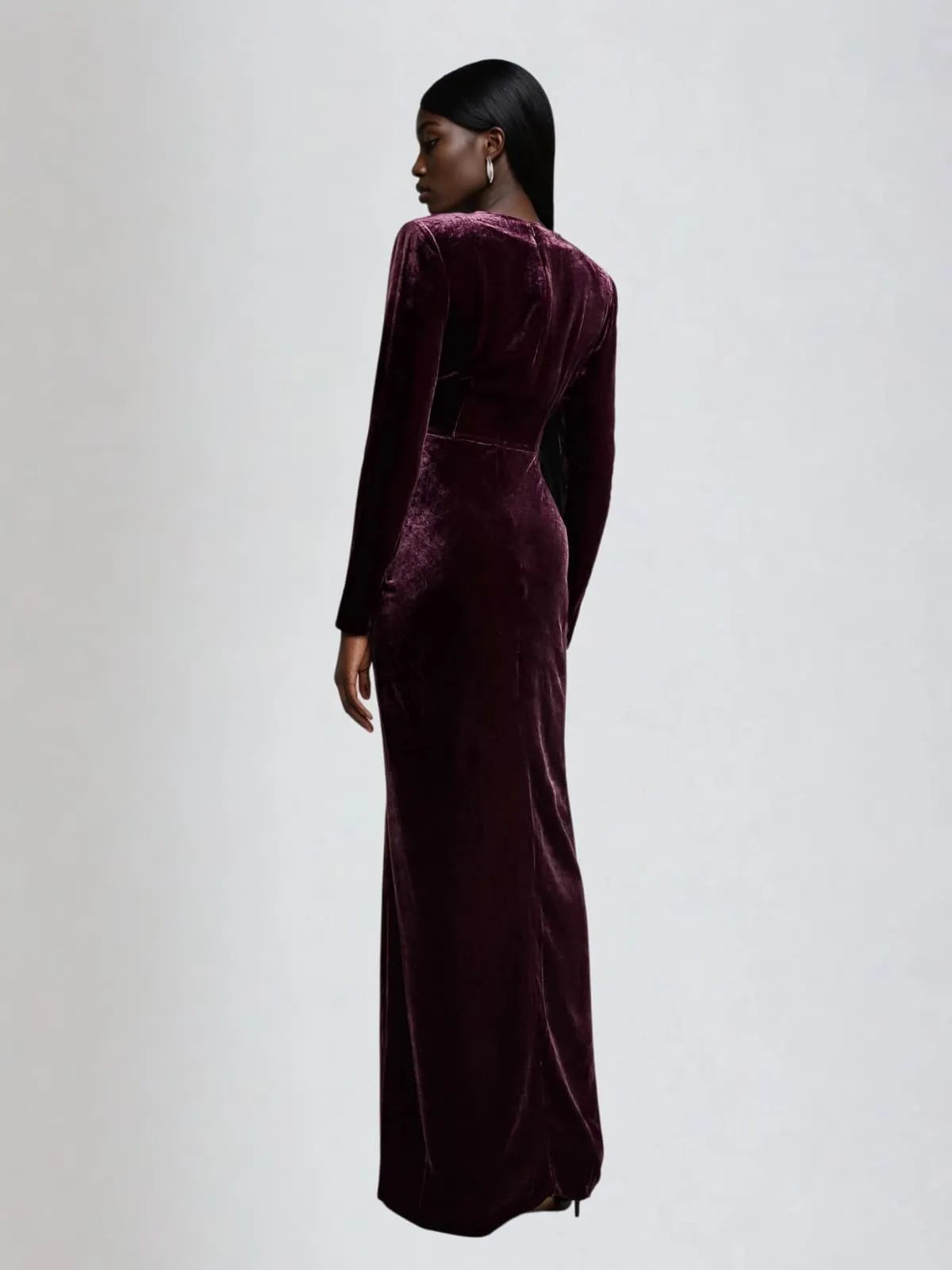 Encodex Plunge Neck Split Maxi Dress sold by Mew Mews product image thumbnail 2