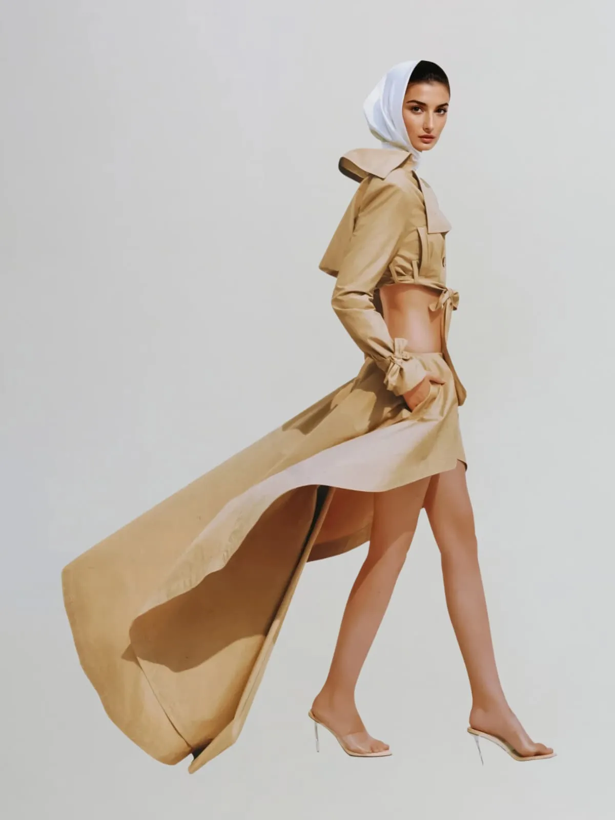 Eclipser Folded Collar Ruffle Skirt Set sold by Mew Mews product image thumbnail 3