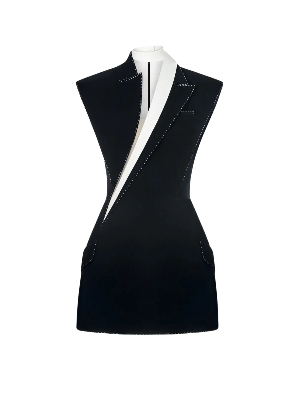 Raelith Sleeveless Draped Mini Dress sold by Mew Mews product image thumbnail 4