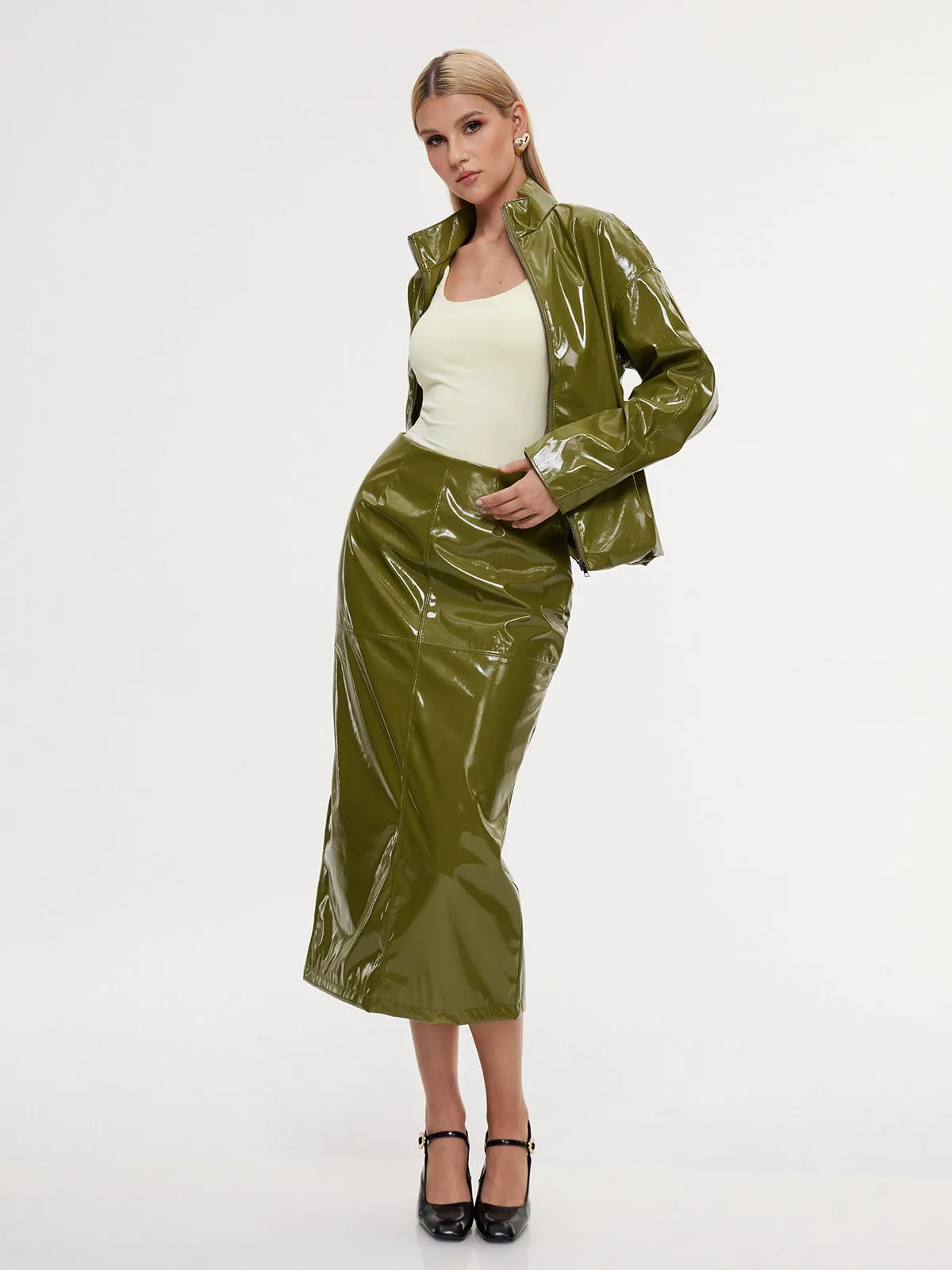 Eddya Leather Skirt Set sold by Mew Mews product image thumbnail 3