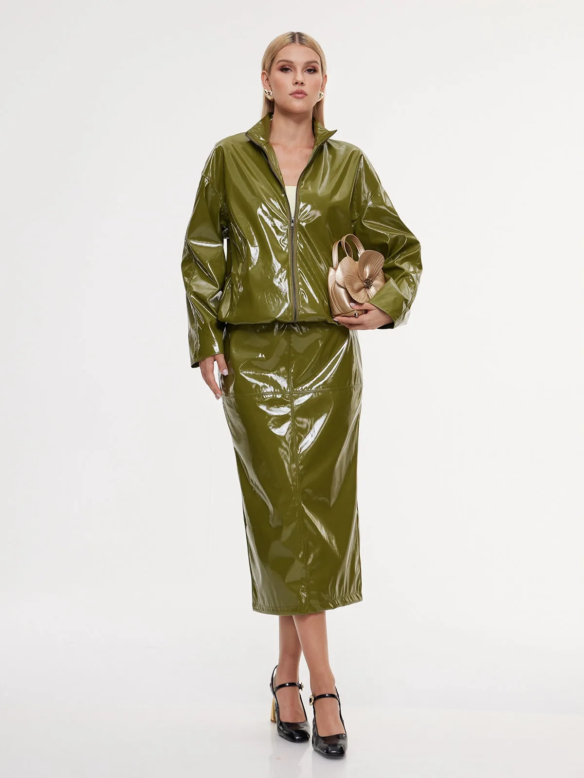 Eddya Leather Skirt Set sold by Mew Mews product image thumbnail 2