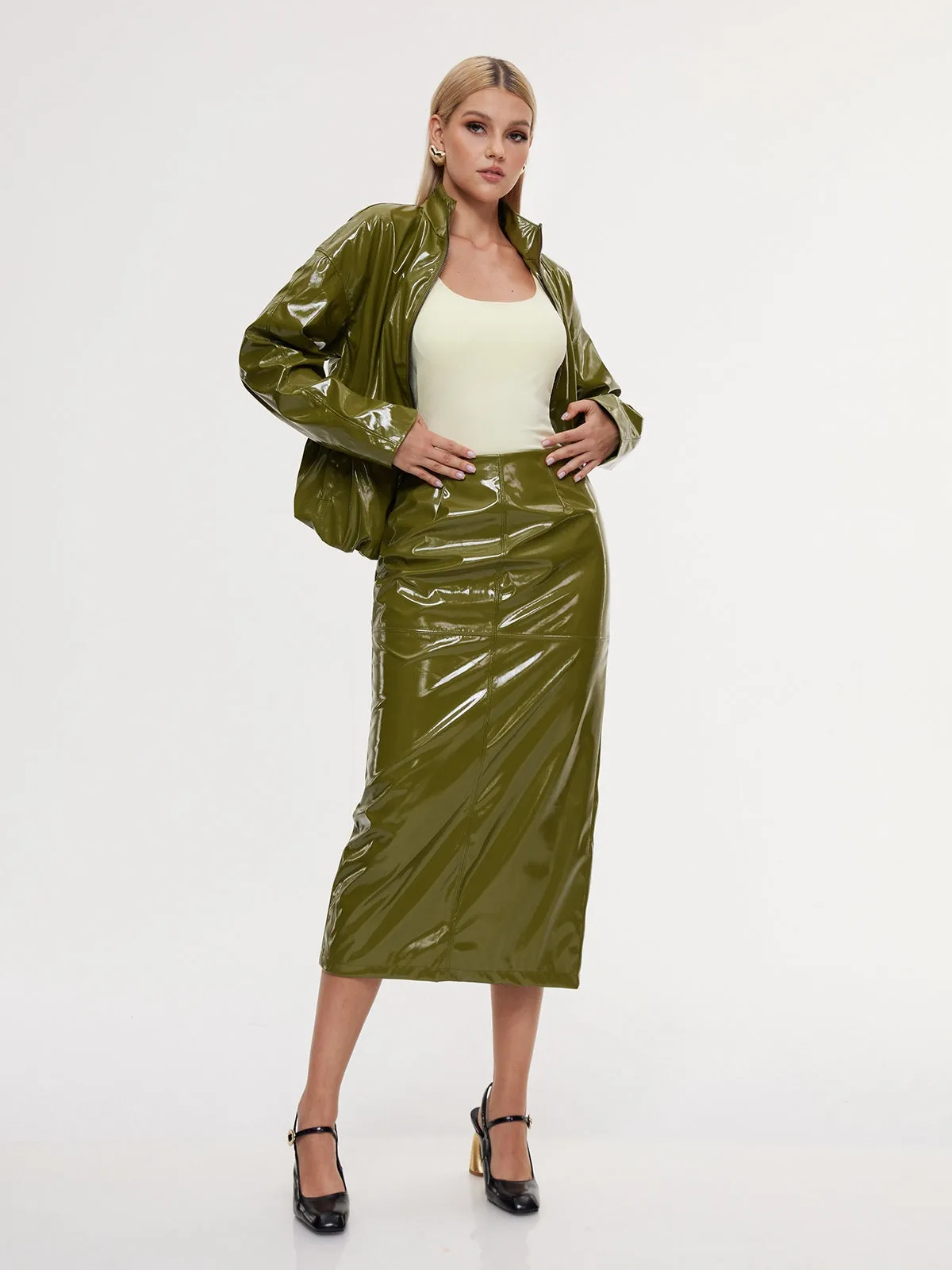 Eddya Leather Skirt Set sold by Mew Mews product image thumbnail 4