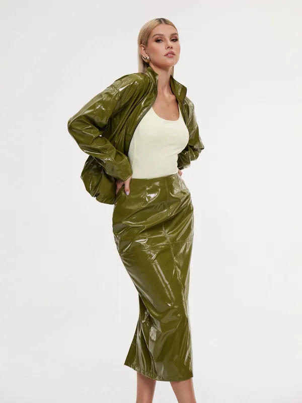 Eddya Leather Skirt Set sold by Mew Mews