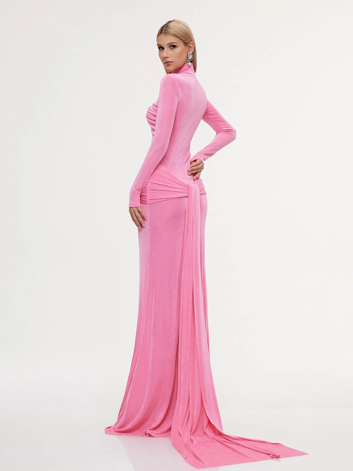 Echodea High Neck Twisted Maxi Dress sold by Mew Mews product image thumbnail 2
