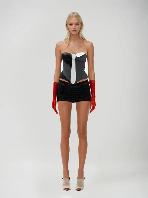 Fumara Strapless Lace Up Top sold by Mew Mews