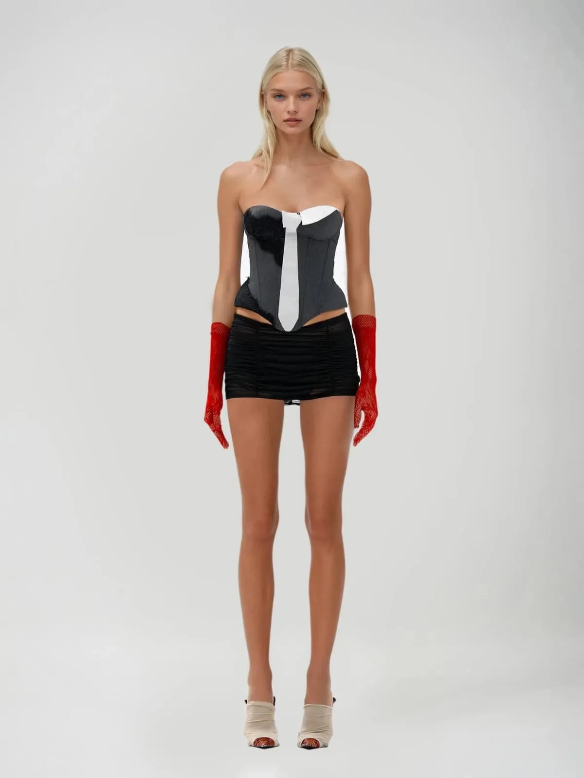 Fumara Strapless Lace Up Top sold by Mew Mews