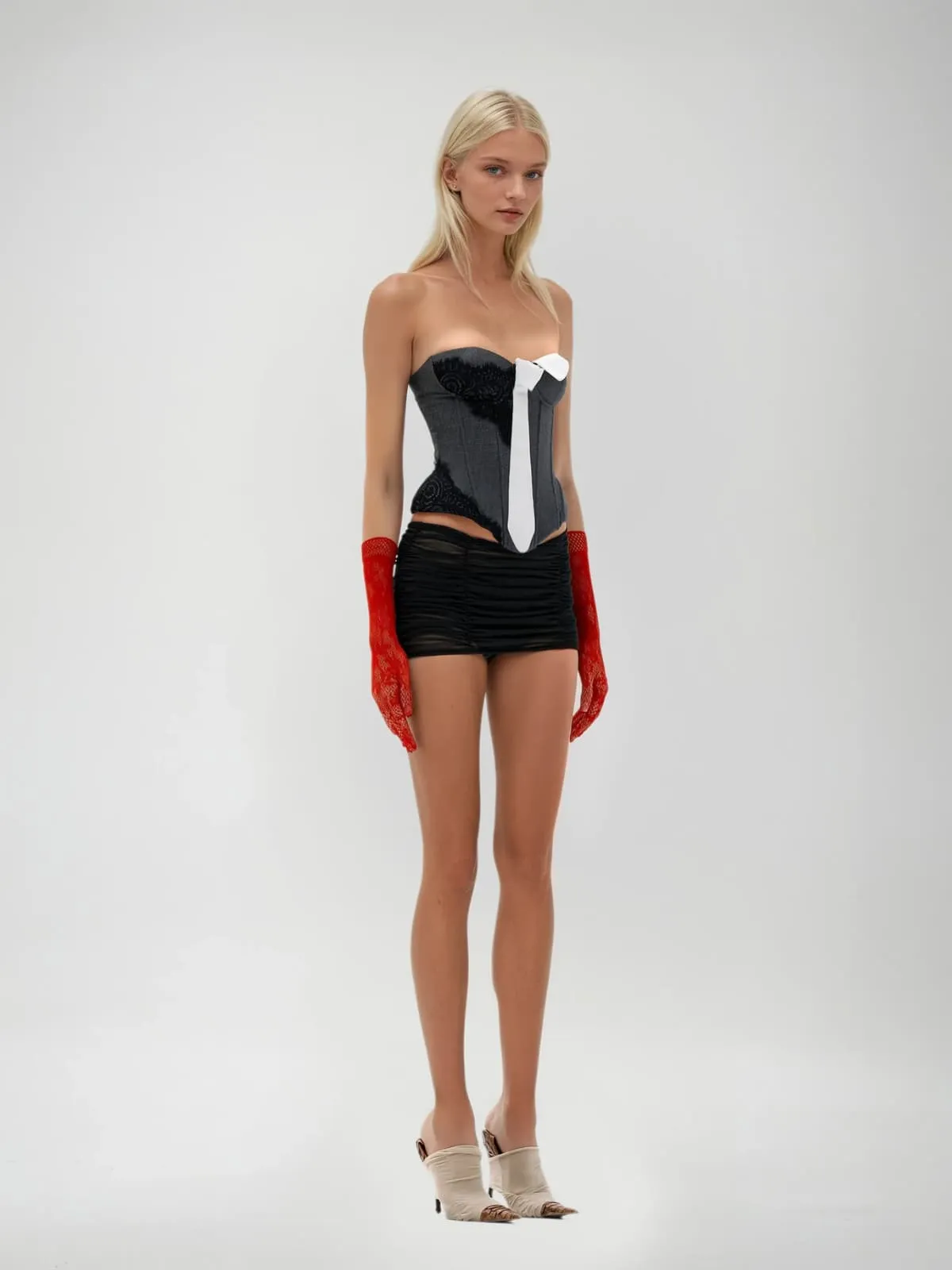 Fumara Strapless Lace Up Top sold by Mew Mews product image thumbnail 2