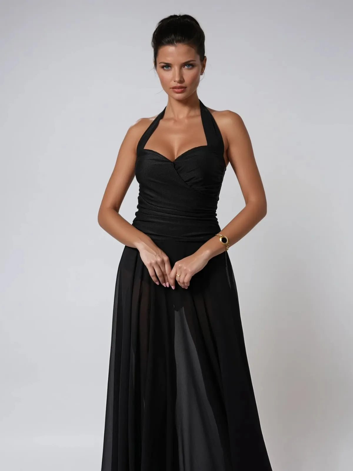 Syronix Halterneck Mesh Maxi Dress sold by Mew Mews product image thumbnail 5