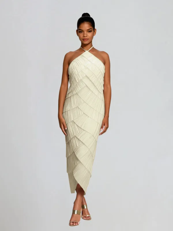 Quelara Halterneck Maxi Dress sold by Mew Mews