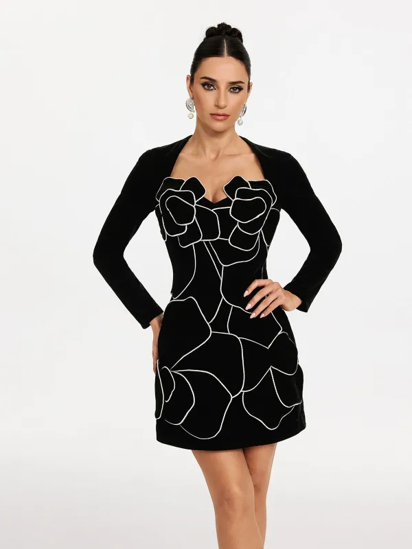 Makula Long Sleeve Flower Mini Dress sold by Mew Mews