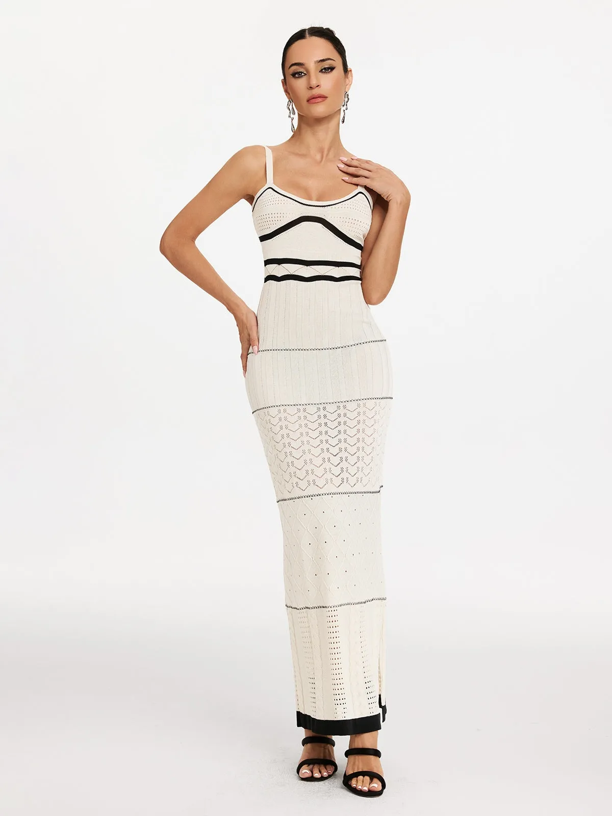 Makara Spaghetti Knitted Maxi Dress sold by Mew Mews