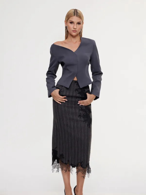 Focalor Long Sleeve Blazer sold by Mew Mews