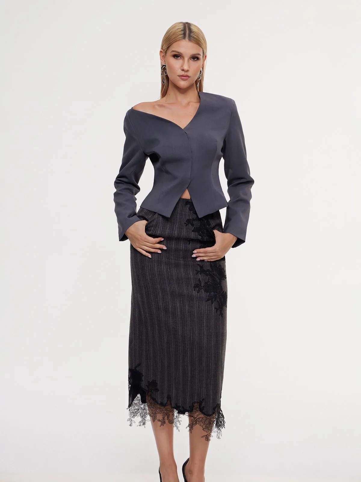 Focalor Long Sleeve Blazer sold by Mew Mews