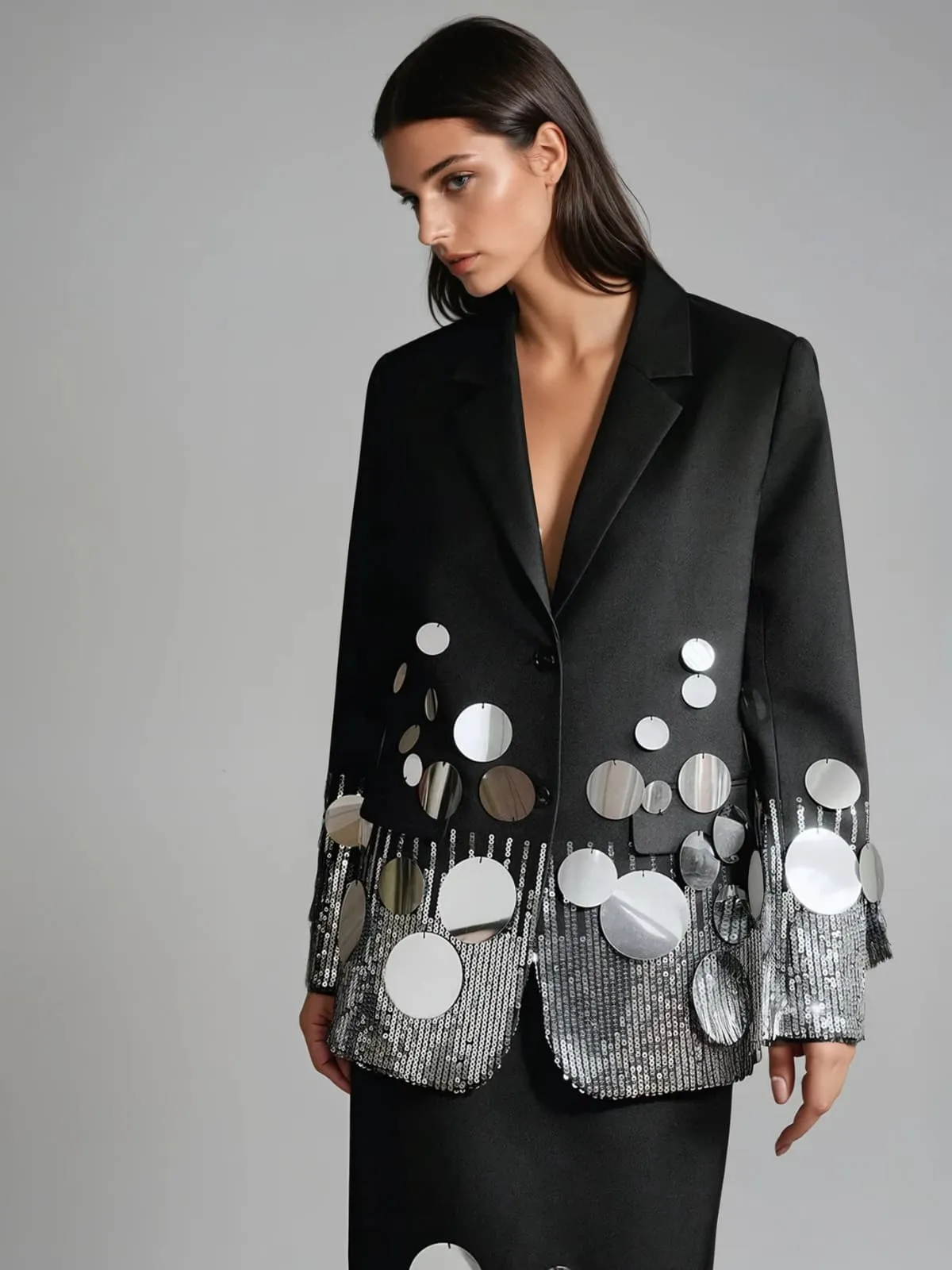 Helioda V Neck Sequin Skirt Set sold by Mew Mews product image thumbnail 2